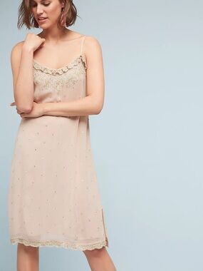 Love Sam Anthropologie Delicate Dress - Suri Beaded Slip Dress